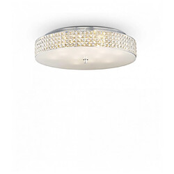 Ideal Lux Plafonnier Blanc en cristal ROMA 12 ampoules