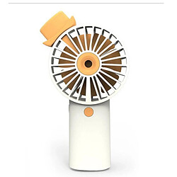 Mini Ventilateur Portable à 3 Vitesses Ventilateur de Bureau de Refroidissement USB Rechargeable de Poche COULEUR BLANCHE