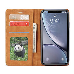 Acheter Wewoo Housse Coque Pour iPhone XR Forwenw Dream Series Oil Edge Fort Magnetism Étui à rabat horizontal en cuir avec support et fentes cartes et portefeuille et cadre photo marron