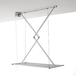 Foxydry Mini 150, Séchoir plafond vertical rétractable et pliable, Gris 152x54x25 cm