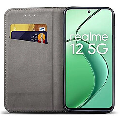 Avis Htdmobiles Housse etui portefeuille avec coque interieure en silicone pour Realme 12x et Realme 12 5G + verre trempe - OR MAGNET