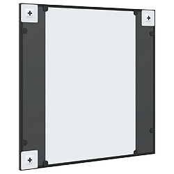 Maison Chic Miroir mural | Miroir Décoration pour Maison Salle de Bain noir 60x60 cm carré fer -GKD35808 pas cher