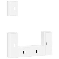 Maison Chic Ensemble de meubles TV 5 pcs pour salon - Blanc Bois d'ingénierie -MN75294