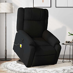 vidaXL Fauteuil inclinable de massage électrique Noir Tissu