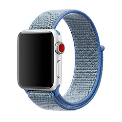 Wewoo Bracelet bleu pour Apple Watch Series 3 & 2 & 1 42mm Simple Mode en Nylon avec Magic Stick