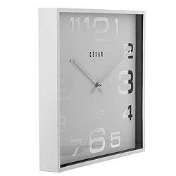 Avis Horloge Murale Alexandra House Living Blanc Argenté Acrylique Plastique 28 x 4 x 28 cm