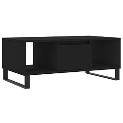 vidaXL Table basse Noir 90x50x36,5 cm Bois d'ingénierie