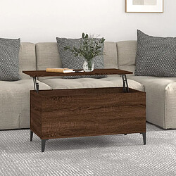 Maison Chic Tabls basse,Table Console pour salon Chêne marron 90x44,5x45 cm Bois d'ingénierie -MN36348