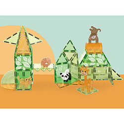 TechKidz Jeu de construction magnétique de 50 pcs - Modèle Jungle Vert