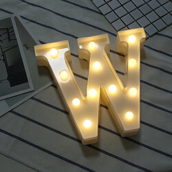 Wewoo Guirlande Lumière anglaise décorative de forme de lettre de l'alphabet W, sèche chaude accrochante de vacances de LED