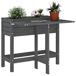 Maison Chic Jardinière,Bac à fleurs - pot de fleur de jardin avec dessus pliable gris bois pin massif -GKD21832