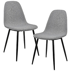 Lot de 2 Chaises de Salle à Manger Kerava 86 x 46 cm Gris [en.casa]