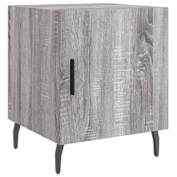 Maison Chic Table de chevet,Table de nuit,Table d'appoint pour salon sonoma gris 40x40x50 cm bois d'ingénierie -MN30598