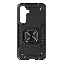 Avizar Coque pour Samsung Galaxy S23 FE Antichoc Bague Rotative Multifonction Noir