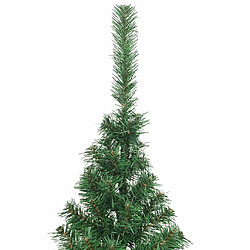 Acheter vidaXL Sapin de Noël artificiel moitié avec support vert 210 cm PVC