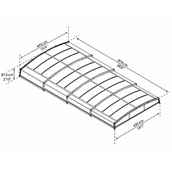 Acheter Abri de piscine télescopique 4x8m noir - 706018 - PALRAM