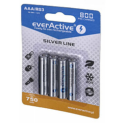 Rechargeable batteries everActive Ni-MH R03 AAA 800 mAh Silver Line