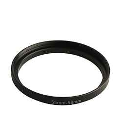 Wewoo Noir Anneau de progression de lentille 55mm-58mm 