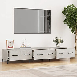 Avis Maison Chic Meuble TV scandinave - Banc TV pour salon Gris béton 150x34,5x30 cm Bois d'ingénierie -MN87593