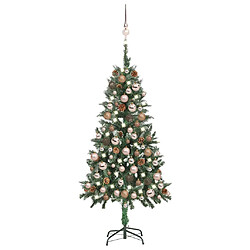 vidaXL Arbre de Noël artificiel pré-éclairé/boules pommes de pin 150cm