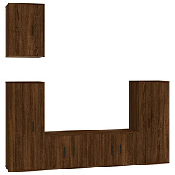 Maison Chic Ensemble de meubles TV 5 pcs pour salon - Chêne marron Bois d'ingénierie -MN34843