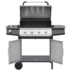 Avis vidaXL Barbecue à gaz 4+1 zones cuisson Noir et argenté Acier et inox