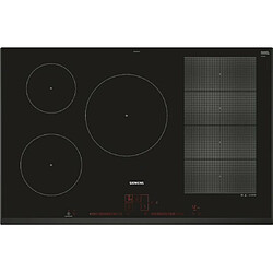 Table de cuisson induction 80cm 4 feux 7400w noir - ex851lvc1f - SIEMENS pas cher