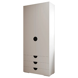 Abiks Meble Armoire Inova 4 236,7/100/47 (bianco/nero)