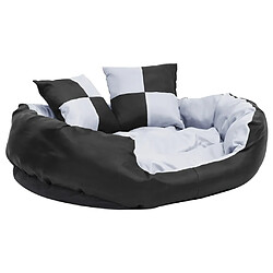 vidaXL Coussin réversible lavable pour chien Gris et noir 85x70x20 cm