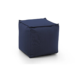 Avis Autrement Talamo Italia Pouf Perla, 100% Made in Italy, Pouf carré en tissu doux, cm 45x45h45, couleur Bleu