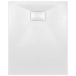 Avis vidaXL Bac de douche SMC Blanc 100 x 80 cm