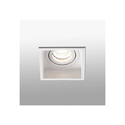 Faro Barcelona Downlight encastré carré inclinable blanc, GU10