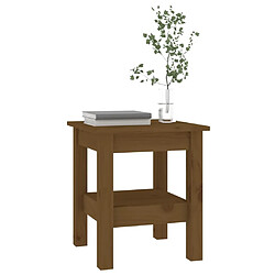 Maison Chic Table basse,Table Console Table d'appoint, Table pour salon Marron miel 35x35x40 cm Bois massif de pin -MN88501 pas cher