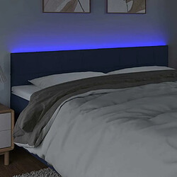 Avis Maison Chic Tête de lit scandinave à LED,meuble de chambre Bleu 160x5x78/88 cm Tissu -MN11761