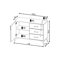 Avis Vivaldi Buffet Lugo 1D3S Chene Artisan/Vert