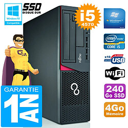 PC Fujitsu Esprimo E720 E85+ SFF Core I5-4570 4Go Disque 240Go SSD Wifi W7 - Occasion