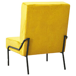 Avis vidaXL Chaise de relaxation 65x79x87 cm Jaune moutarde Velours