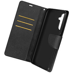 Avizar Étui pour Samsung A25 Portefeuille Support Vidéo Série Bara Soft Leather Noir