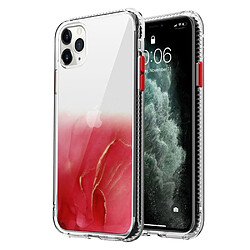 Coque en TPU + acrylique motif marbrés rouge pour votre Apple iPhone 13 Pro 6.1 pouces