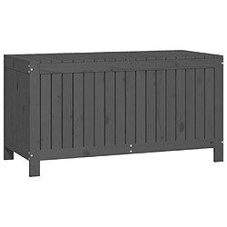 Helloshop26 Coffre boîte meuble de jardin rangement 121 x 55 x 64 cm bois de pin gris 02_0013081 