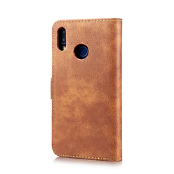 Avis Wewoo Housse Étui marron pour Huawei P20 Lite, avec titulaire et fentes Crazy Horse Texture Flip détachable en cuir magnétique cartes porte-monnaie