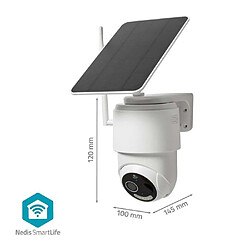 Acheter NEDIS Caméra surveillance extérieure motorisé Wi-Fi Full HD 1080p Inclinaison du panoramique IP65 Durée Accu 5 Mois microSD (non inclus) +