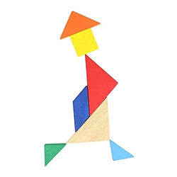 Wewoo Tangram Puzzle en bois 7 pièces jeu éducatif taille 11 x 11 cm pas cher