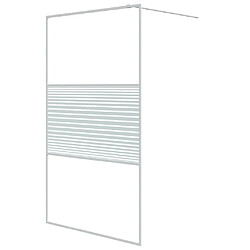 vidaXL Paroi de douche Blanc 115x195 cm Verre ESG transparent