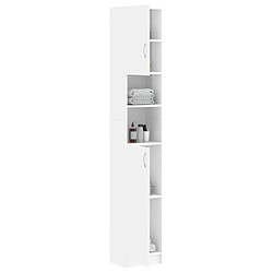 Acheter Maison Chic Armoire de salle de bain,Meuble de rangement,Meuble haut Blanc brillant 32x25,5x190cm Aggloméré -GKD245307