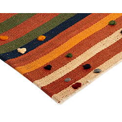 Vidal Tapis de laine 347x168 beige Jajim pas cher