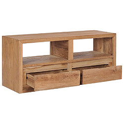 Avis Helloshop26 Meuble télé buffet tv télévision design pratique 90 cm bois de teck massif 2502086