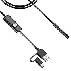 Avizar Endoscope Étanche IP67 Caméra Multi Ports USB-C Micro USB USB Longueur 3,5m