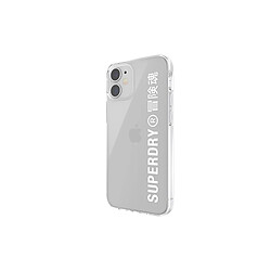 Superdry Coque pour Apple iPhone 12 Mini Collection Snap Case Clear en TPU Blanc