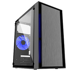 Gembird CCC-FORNAX-960B Boîtier ATX midi-tour Fornax 960B - 3x ventilateur LED bleu, 2x USB 3.0, panneau latéral en acrylique, noir